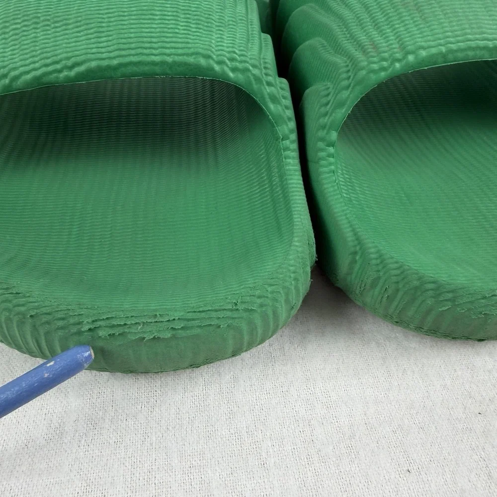 Adidas Adilette 22 Slides Mens Boys Sz 6 US Green Sandals Blokecore Cyber Street